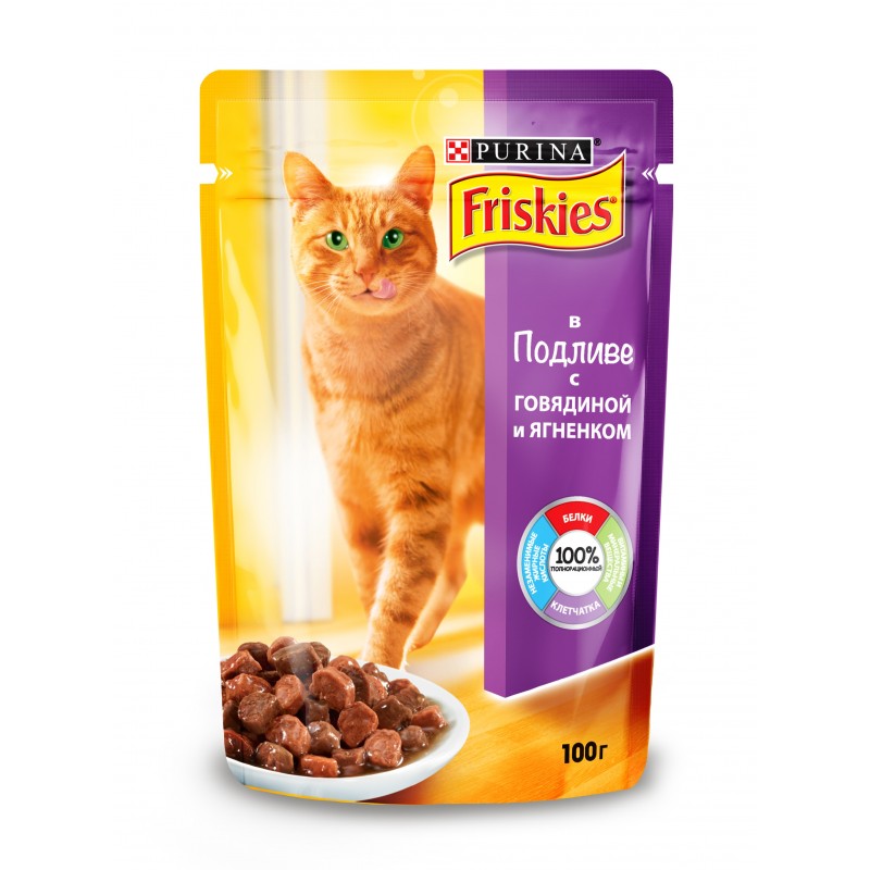 Консервы для кошек Purina Friskies, ягнёнок