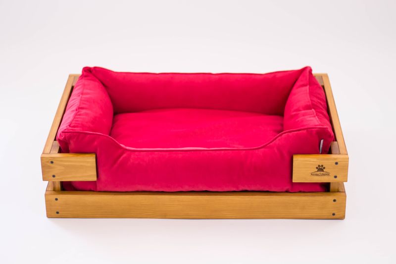 Лежак Loft Nature+Velour Red