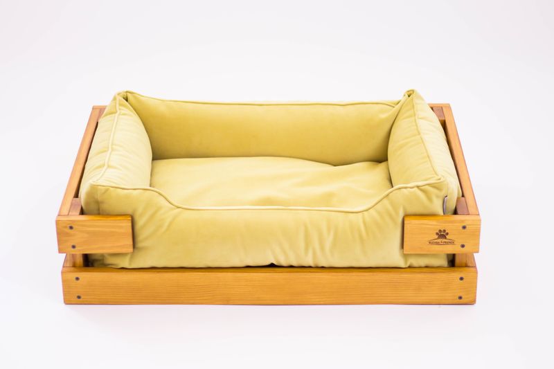 Лежак Loft Nature+Velour Mustard