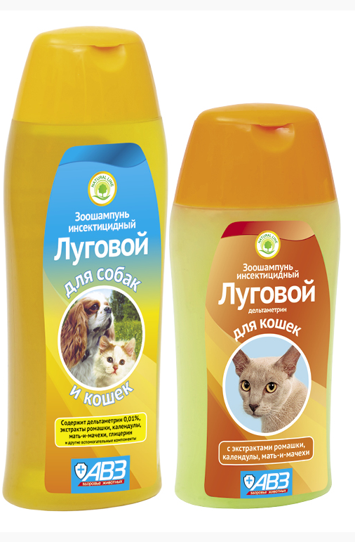 ЛУГОВОЙ ЗООШАМПУНЬ ИНСЕКТИЦИДНЫЙ ДЛЯ КОШЕК